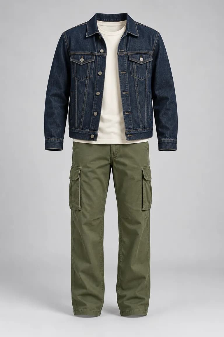 Denim & cargos outfit