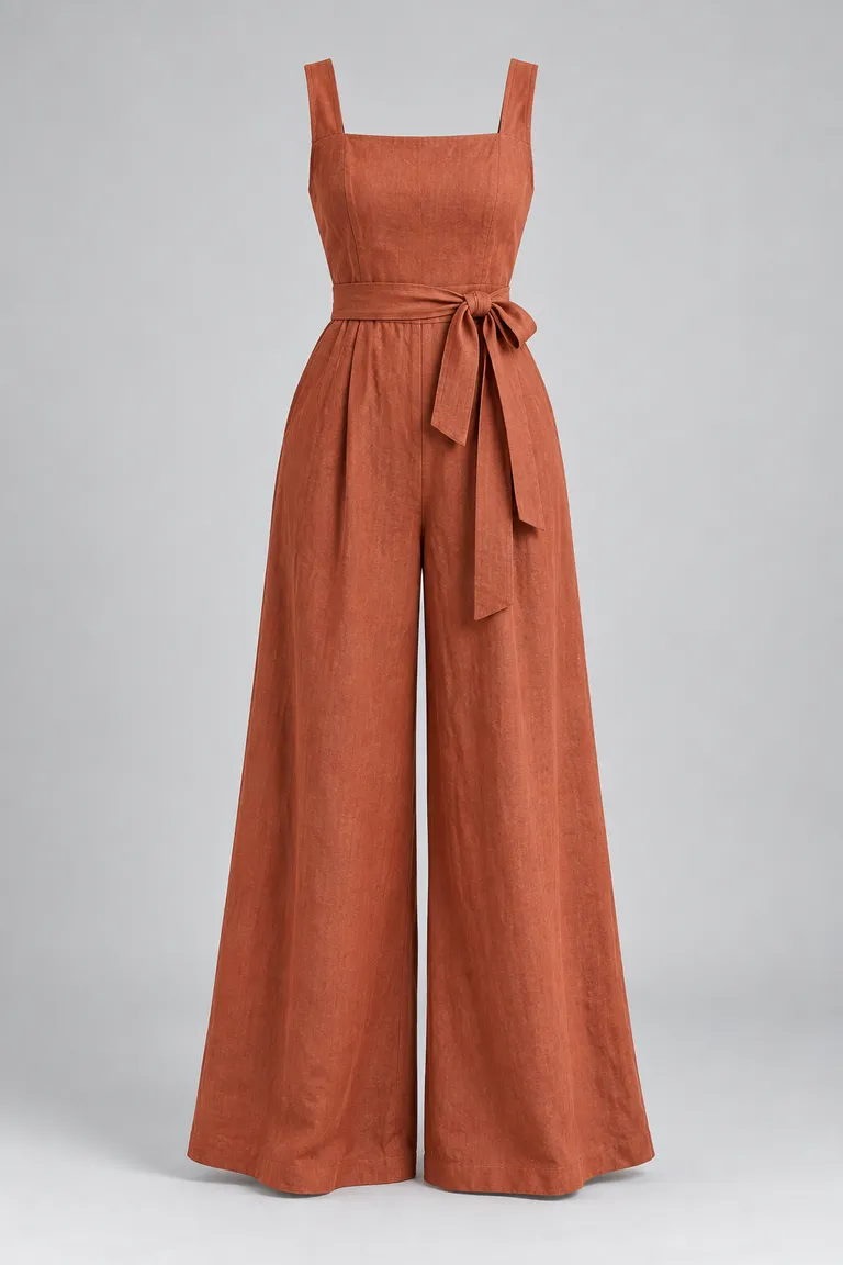 Rust jumpsuit outfit
